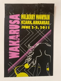 Phil Lesh autographed Mulberry Mountain music festival concert poster