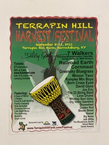 Bill Kreutzman Autographed Terrapin Hill Harvest Concert Poster