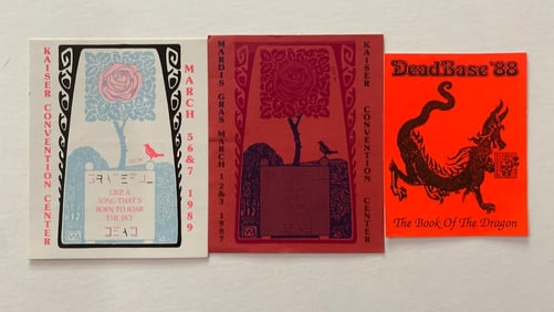 Grateful Dead 1987 1988 1989 fan art after party pass stickers
