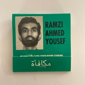 Ramzi Ahmed Yousef Wanted Matchbook from 9/11 Afghanistan War