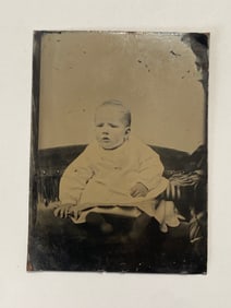 Civil War Era Tin Type Photogrph of A Baby