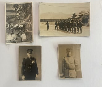 World War 2 Original Japanese Army Officers Photo