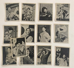 World War 2 Original Japanese Army Pin Up Girl Geisha Photo Cards (13)