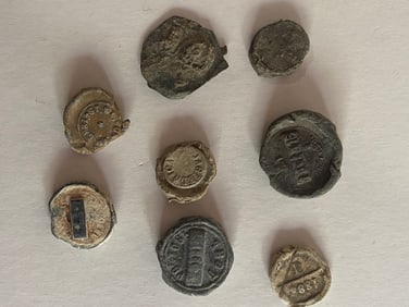 Pre WW2 Stryj Ukraine Jewish Wine Wax Seals