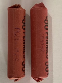 1947D & 1929 Unsearched Wheat Penny Roll
