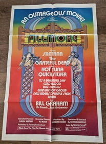 Grateful Dead 1972 Filmore Concert Poster