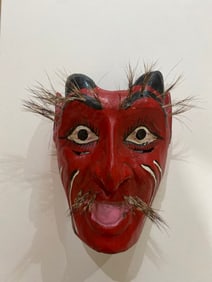 Guerrero Michoacán Mexico Red Diablo Ritual Dance Mask