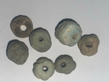 Ancient Egyptian Faience Melon-Seed Beads