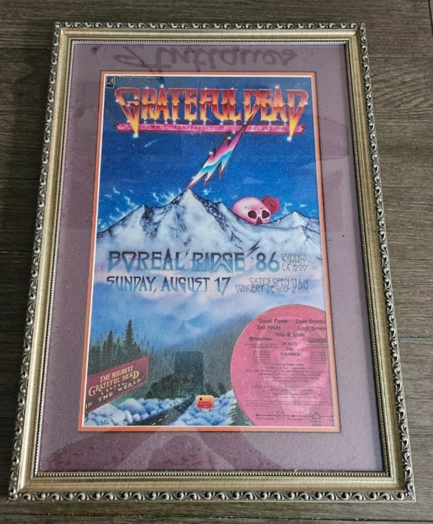 Grateful Dead 1986 Boreal Ridge Concert Poster 1st Printing (1 of 1)