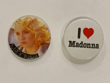 Vintage 1980's Madonna Tour Buttons