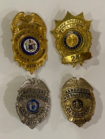 Vintage Fireman Security Badges (4)