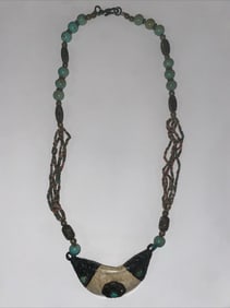Antique Traditional Himalayan Tibetan Ethnic Tribal Silver Necklace