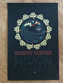 Robert Hunter Grateful Dead 1988 Concert Poster