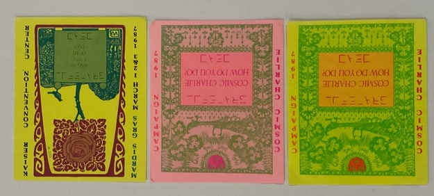Grateful Dead 1987 Mardis Gras Fan Art Afterparty Pass Sticker