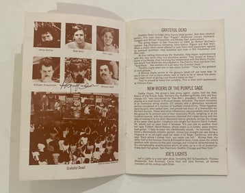 Grateful Dead Pig Pen Autographed 1970 Filmore East Program