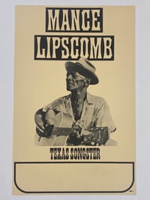Mance Lipscomb 1965 Blues Concert Poster