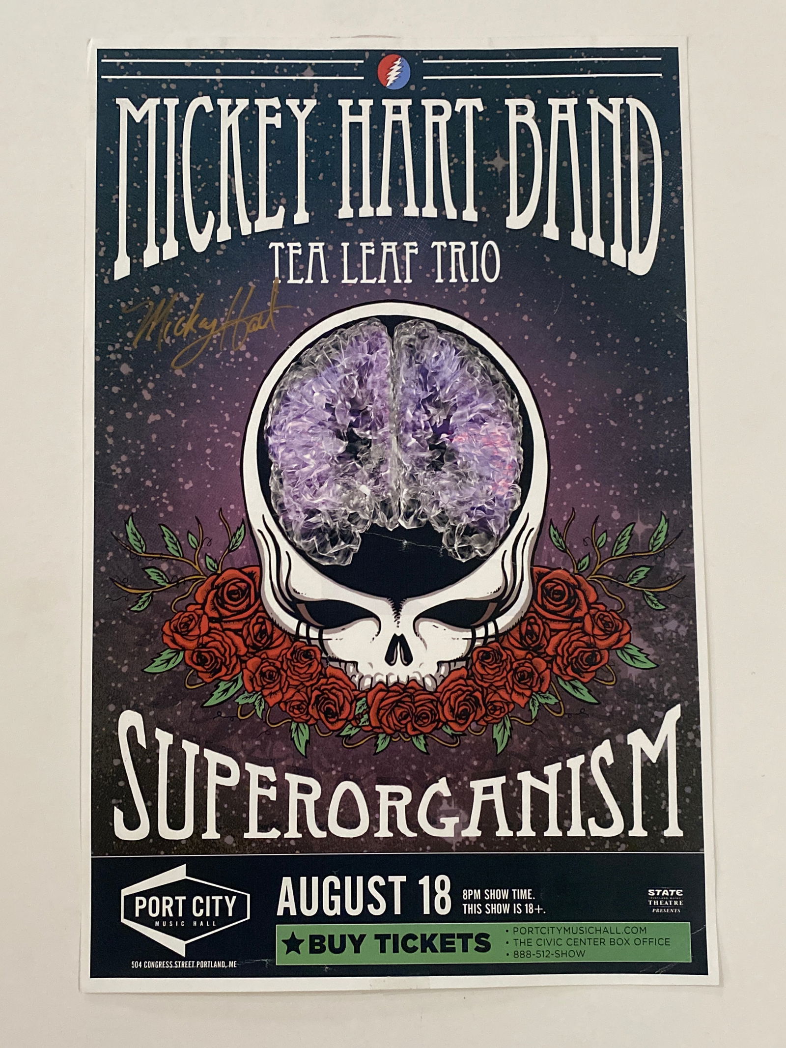 Mickey Hart Autographed Concert Poster (1 of 2)