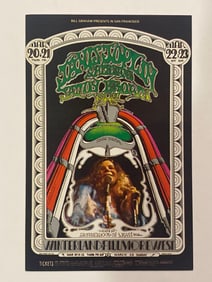 Janis Joplin 1969 Bill Graham Fillmore Postcard