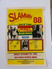 Salt N Pepa Signed 1988 Rap Hip Pop Poster