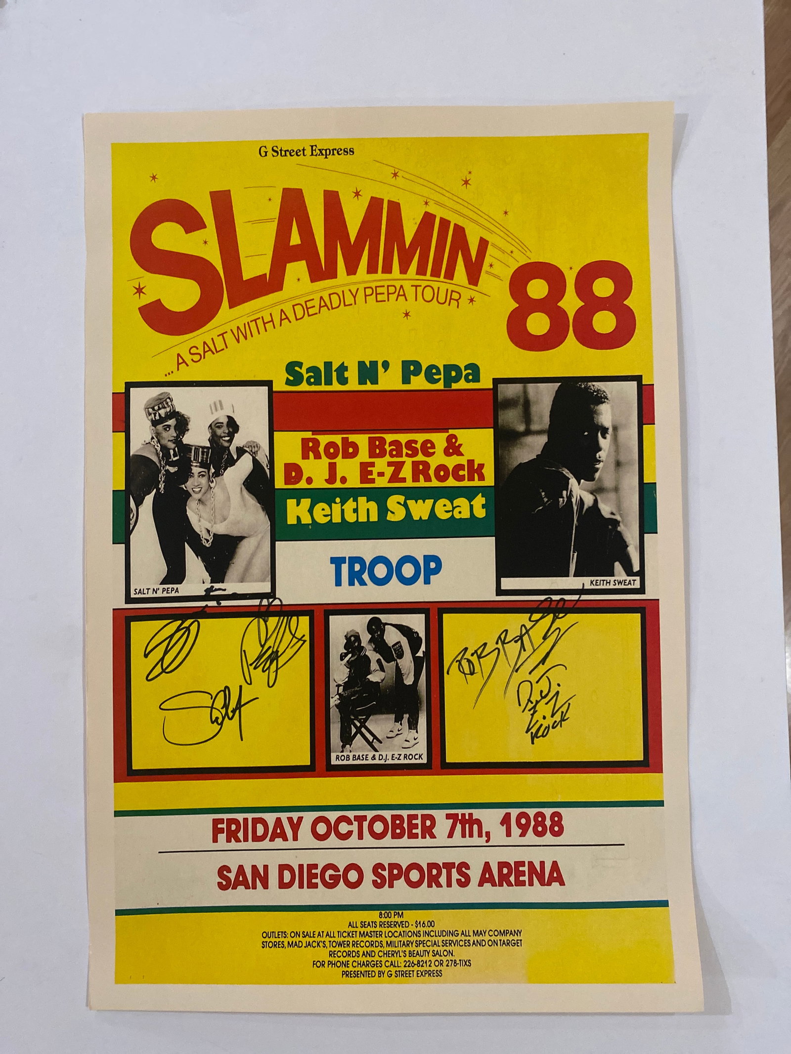 Salt N Pepa Signed 1988 Rap Hip Pop Poster (1 of 3)