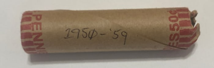 1950 - 1959 Unsearched Wheat Penny Roll