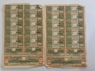 1922 German Anleihe Des Deutfchen Reichs