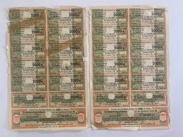 1922 German Anleihe Des Deutfchen Reichs