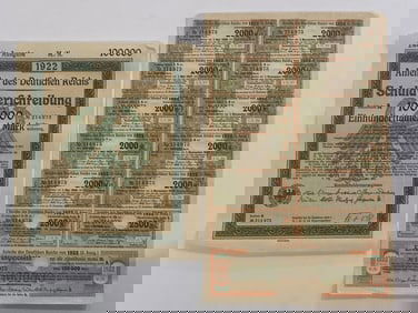 1922 German Anleihe Des Deutfchen Reichs