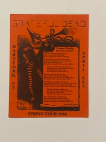 Grateful Dead 1987 Concert Tour Cosmic Charlie Campaign Cards