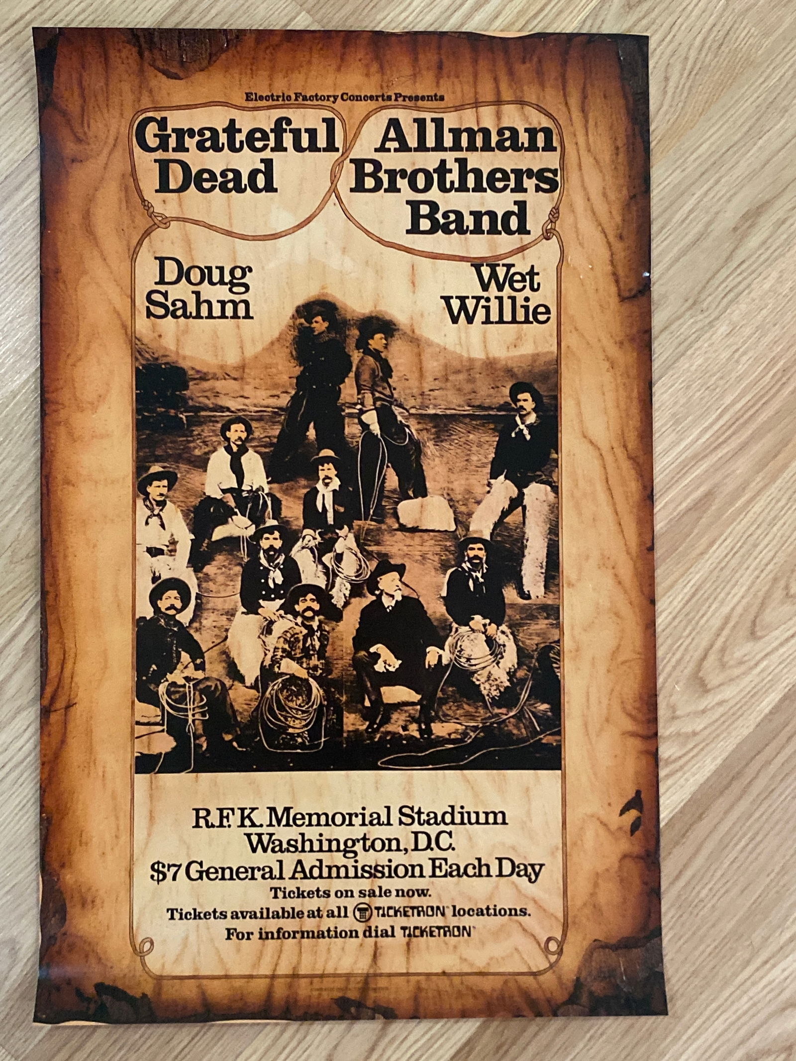 Grateful Dead Allman Brothers 1973 Concert Poster (1 of 1)