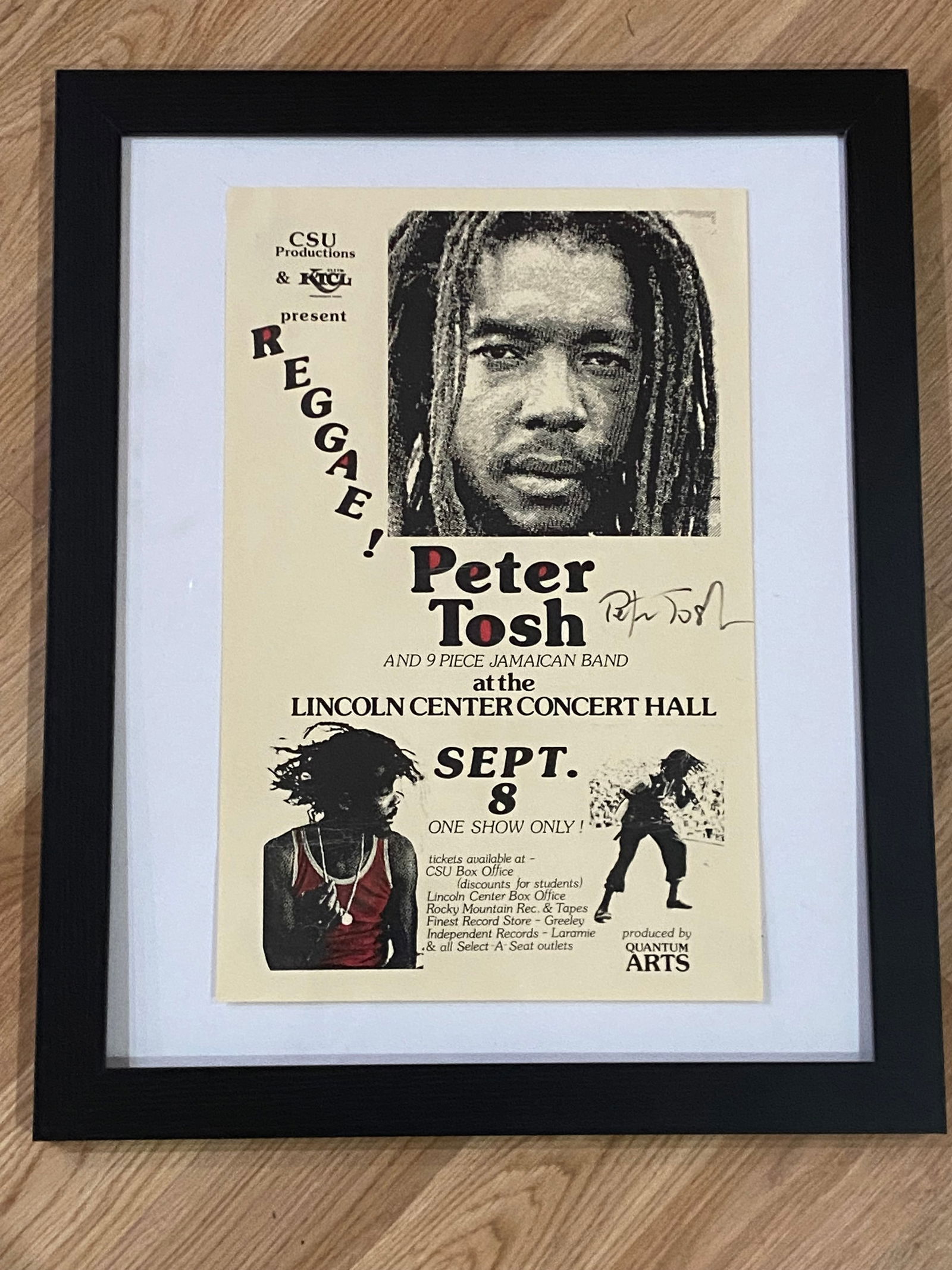 Peter Tosh Autographed Reggae Concert Poster (1 of 2)