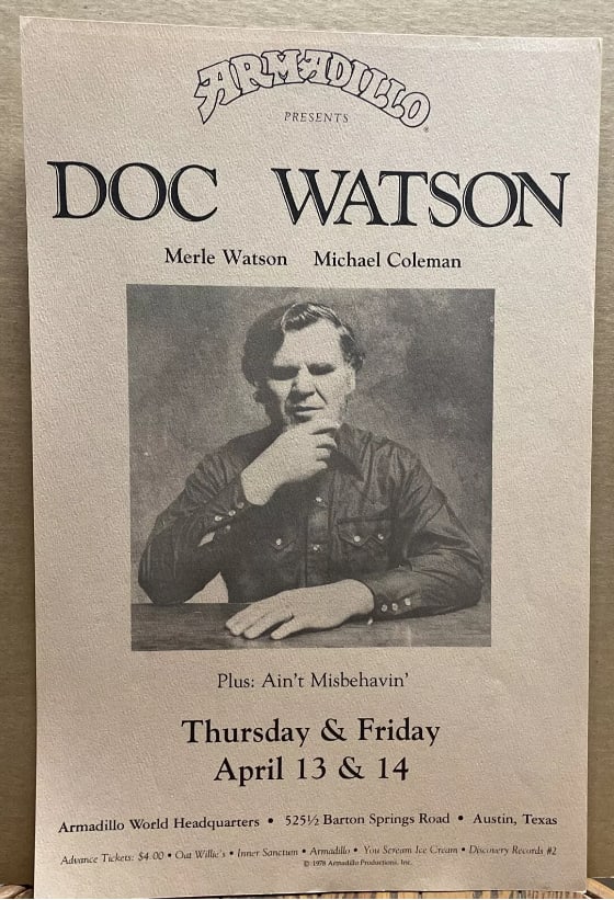 Doc Watson Original 1978 Concert Poster (1 of 1)