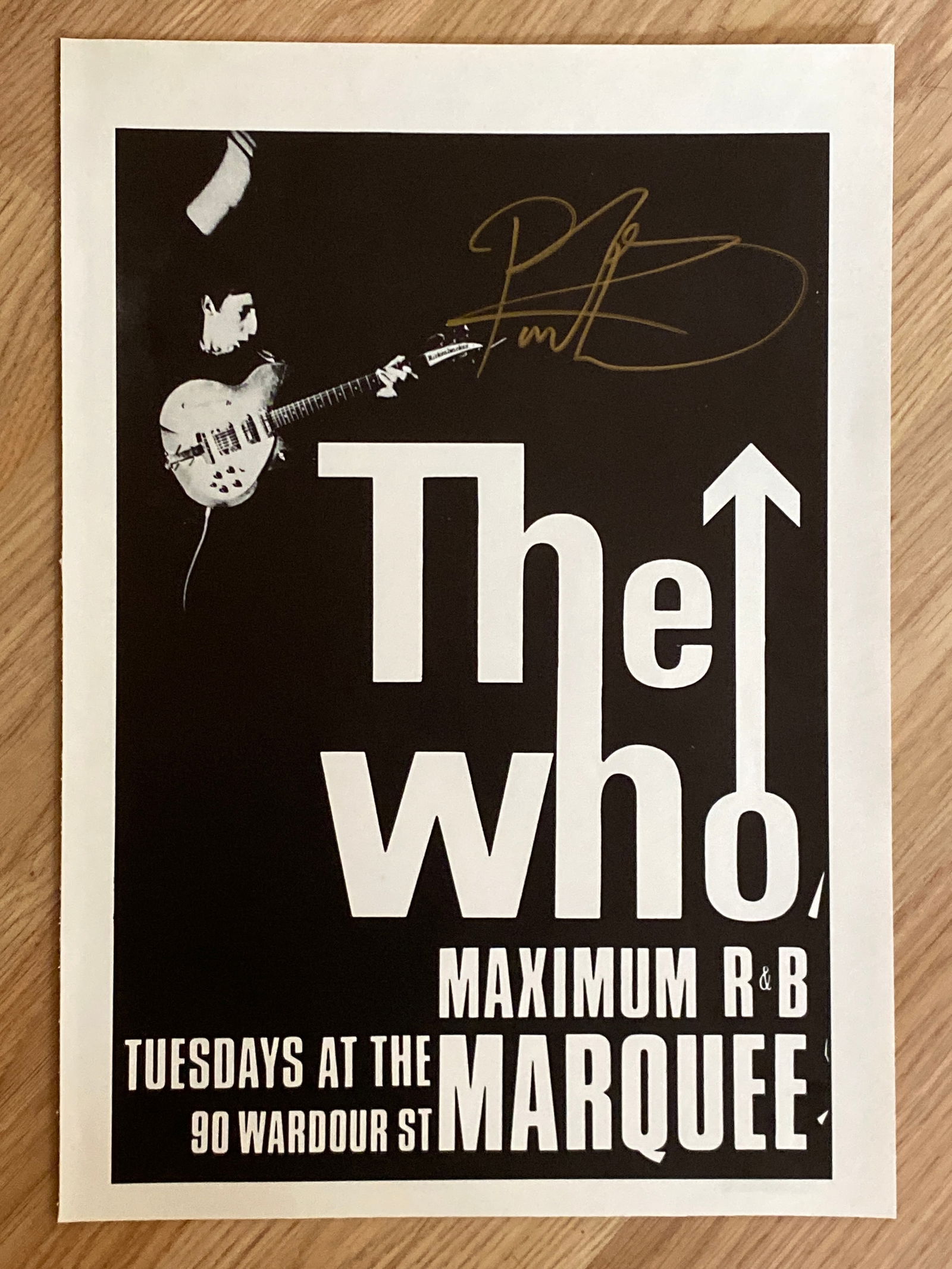 Pete Townsend autographed The Who concert poster (1 of 1)