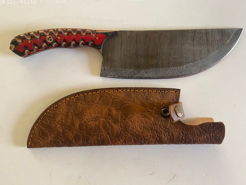 Custom Hand Made Damascus Steel Knife: Discover exceptional craftsmanship with this exclusive liquidation sale of hand-made knives from MHS Cutlery. Renowned for precision, durability, and artisan quality, these knives are perfect for coll
