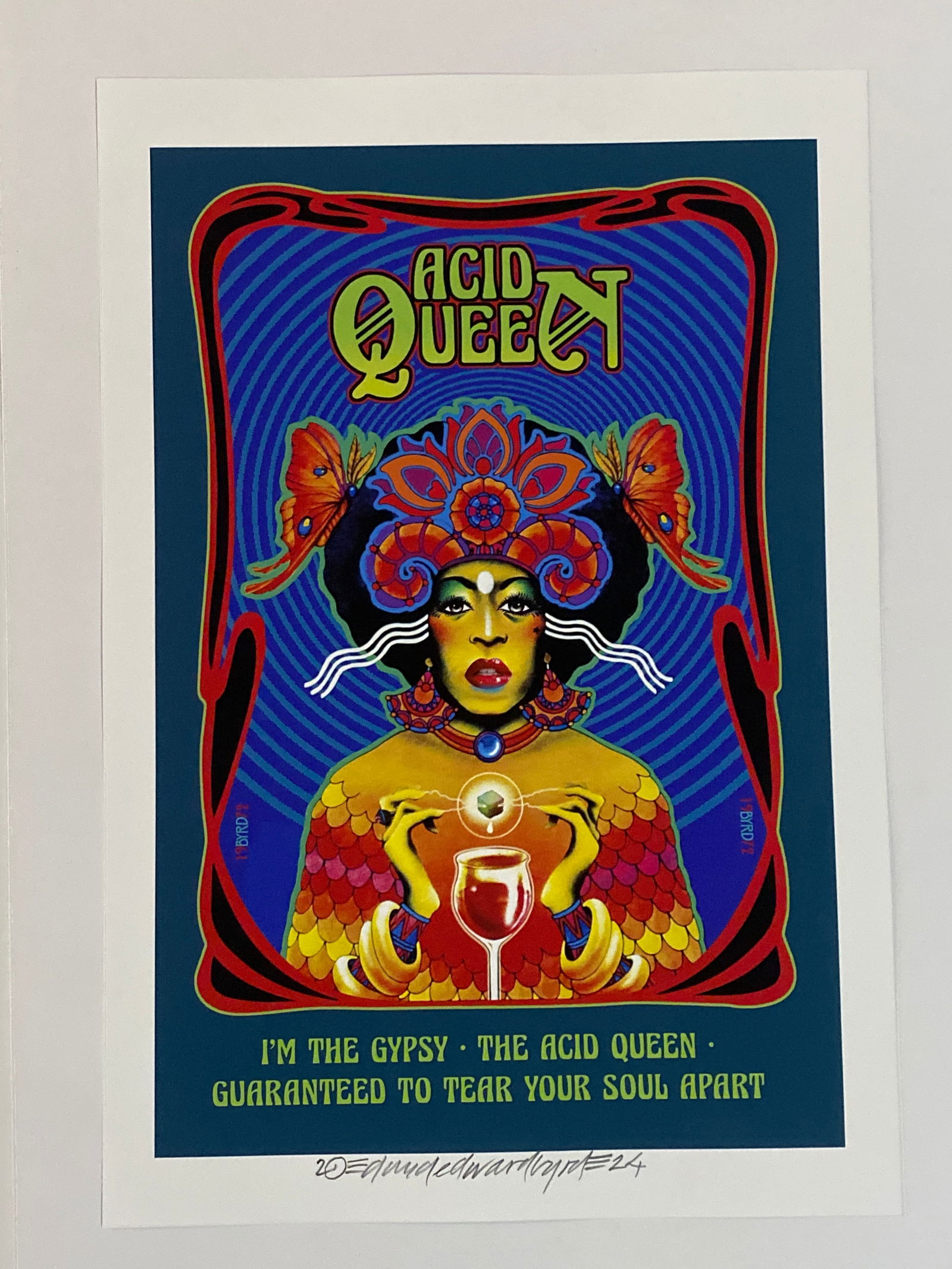 The Who Tommy David Byrd Filmore East Concert Poster Artist Proof Signed (1 of 1)