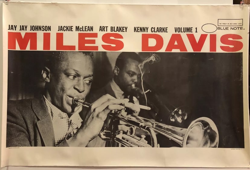 Miles Davis Original Blue Note Records Poster 1st Printing (1 of 4)