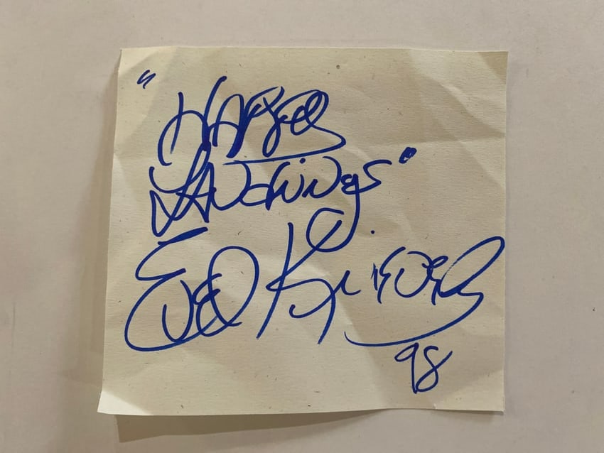 Evel Knievel Autographed Note (1 of 1)