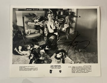 Jim Carey Autographed Ace Ventura Movie Photo