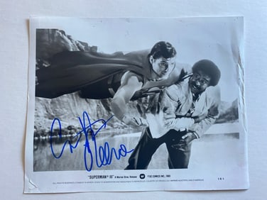 Christopher Reeves Autographed Superman Movie Photo
