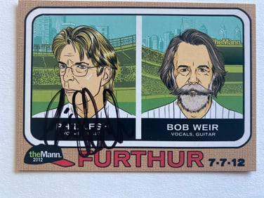 Phil Lesh Autographed Baseball Card