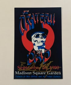 Bill Kreutzman autographed Grateful Dead Concert Metal Sign