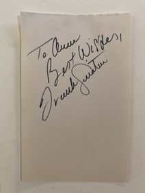 Frank Sinatra Autographed Note