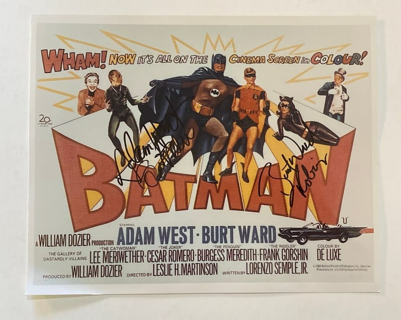 Adam West Burt Ward Autographed Batman Photo (1 of 3)