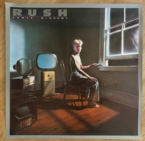 Geddy Lee Autographed Rush Power Windows Poster