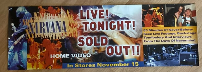 Nirvana Concert Video Poster 1st Printing