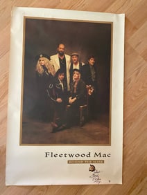 Stevie Nicks Autographed Fleetwood Mac Behind The Mask Poster 1st Printing