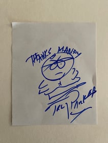 Trey Parker Original South Park Drawing