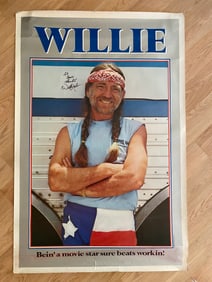 Willie Nelson Autographed Poster 1st Printing