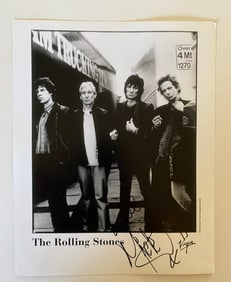 Mick Jagger Autographed Rolling Stones Photo
