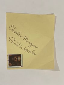 Charles Mingus Phil Woods Autographed Paper